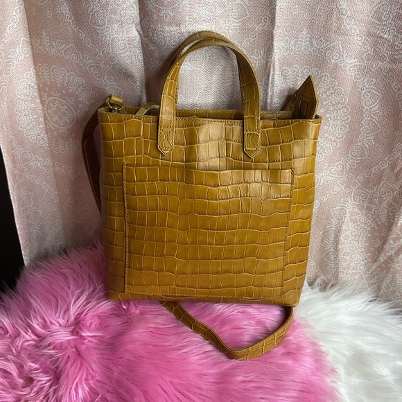 Madewell Zip-Top Small Crossbody, Croc embossed Leather Edition - Picture 2 of 5